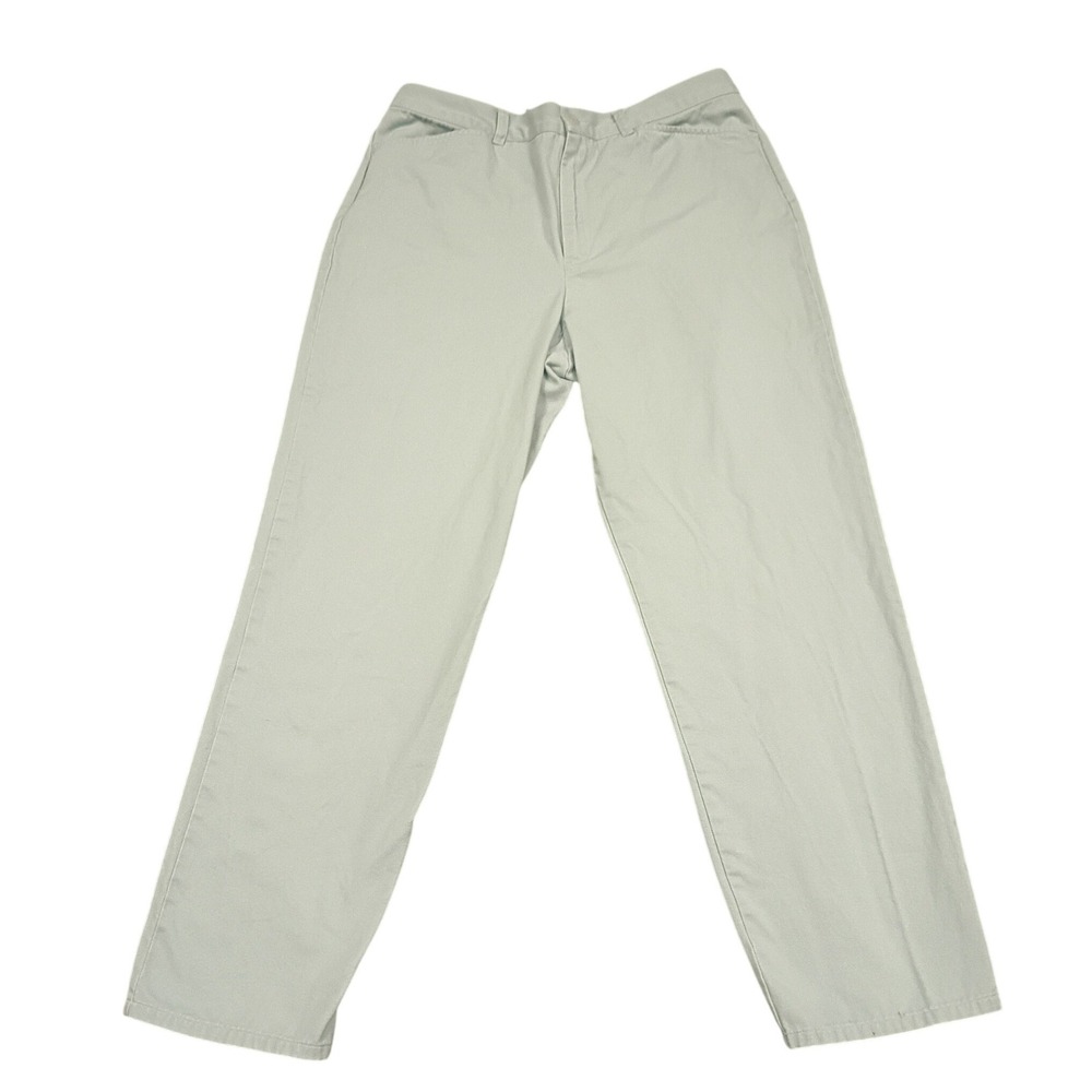 Jones Wear Sport Straight Leg Pants Womens 16 Mint Green Cotton Casual Trousers